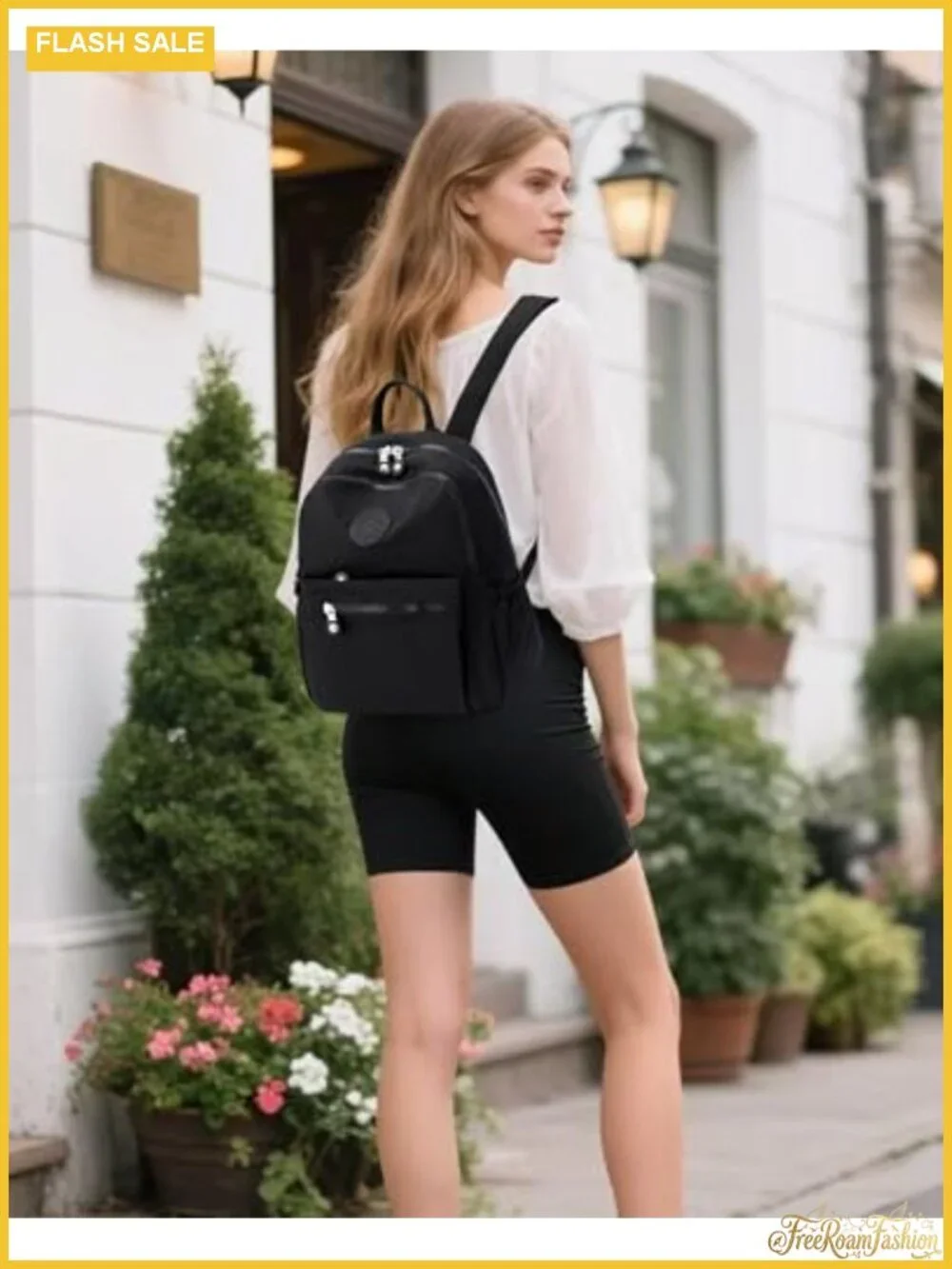 Waterproof Nylon Mini Backpack Purse with Multi-Pockets